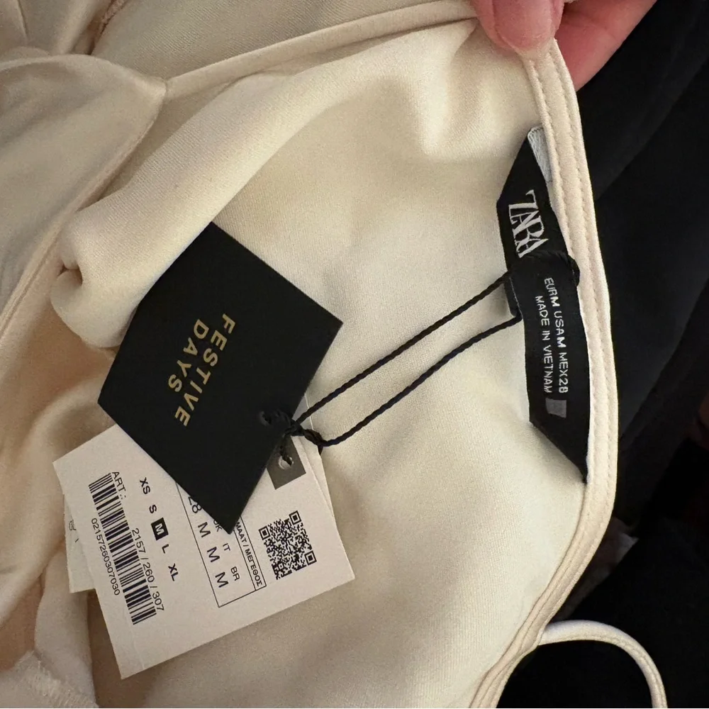 NEW NWT Zara Cream Slip Dress - Picture 5 of 7